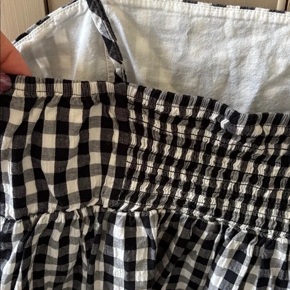 Wild Fable Gingham Peplum Top in Black and White, Size Medium - Picture 5 of 8